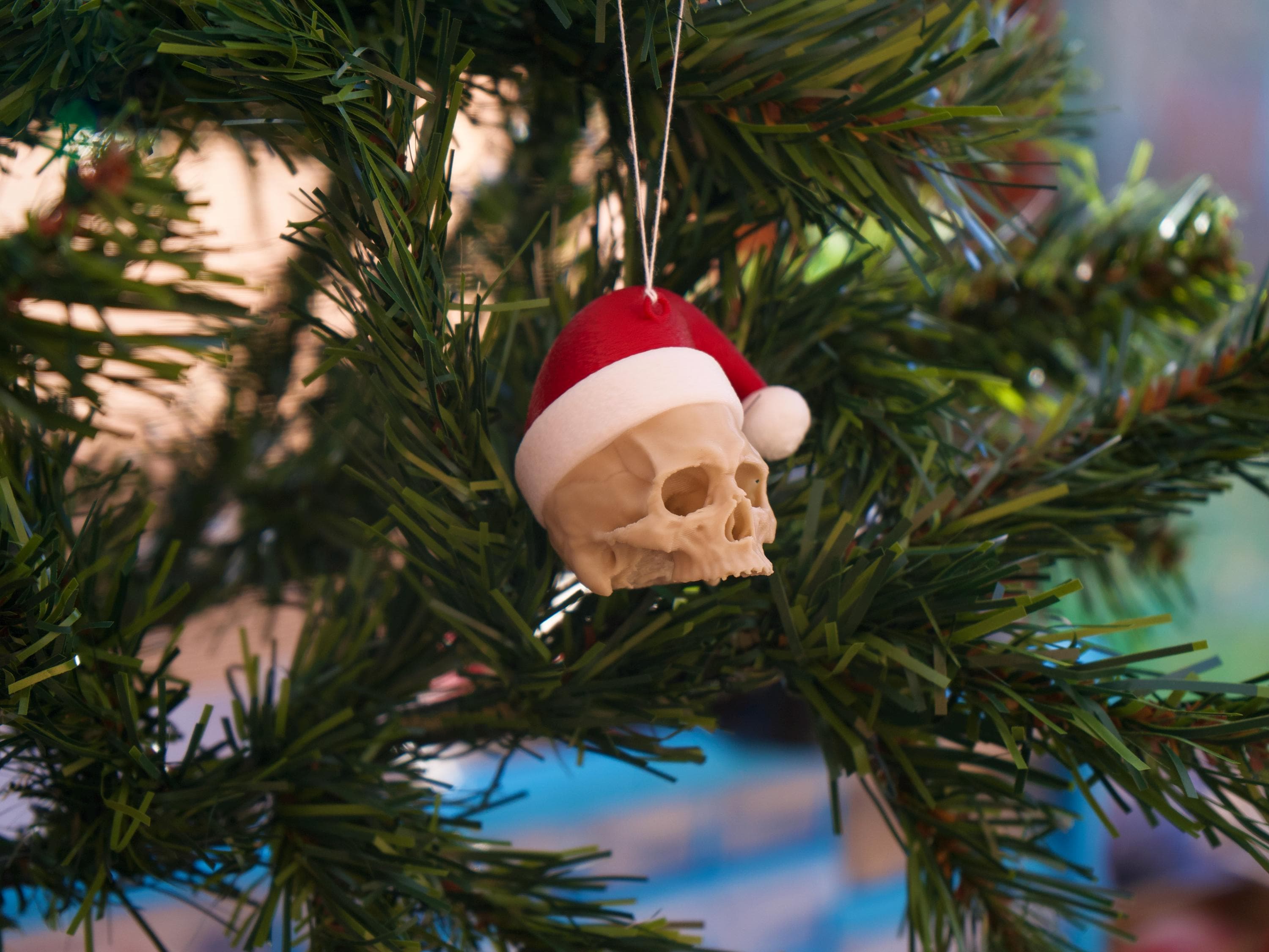 Santa Skull Christmas Bauble Christmas Tree Decoration