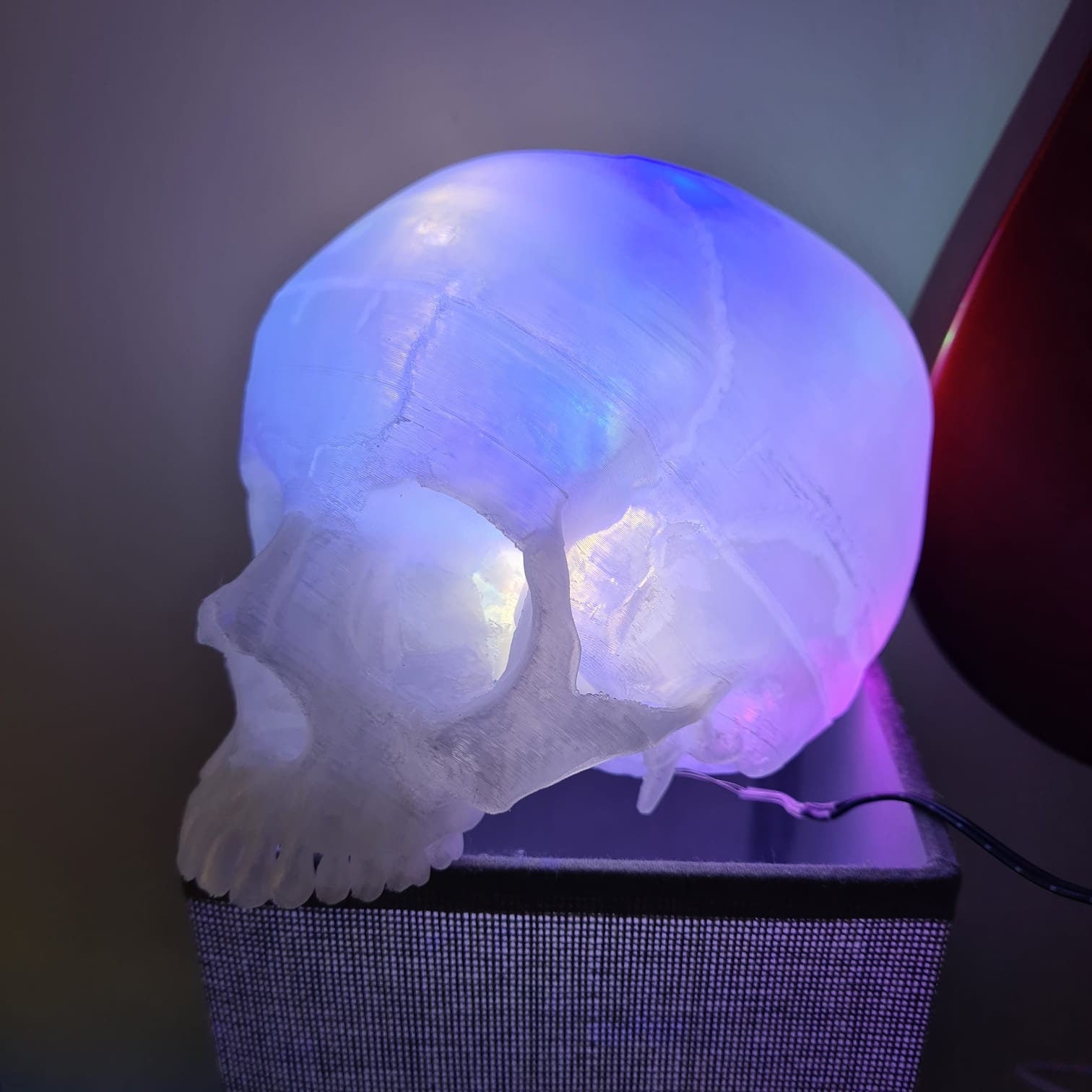 Transparent Human Skull Lamp - 3D Printed Home Décor