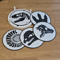 Dinosaur Themed Drinks Coasters – 3D Printed On Demand, Prehistoric Gift Set