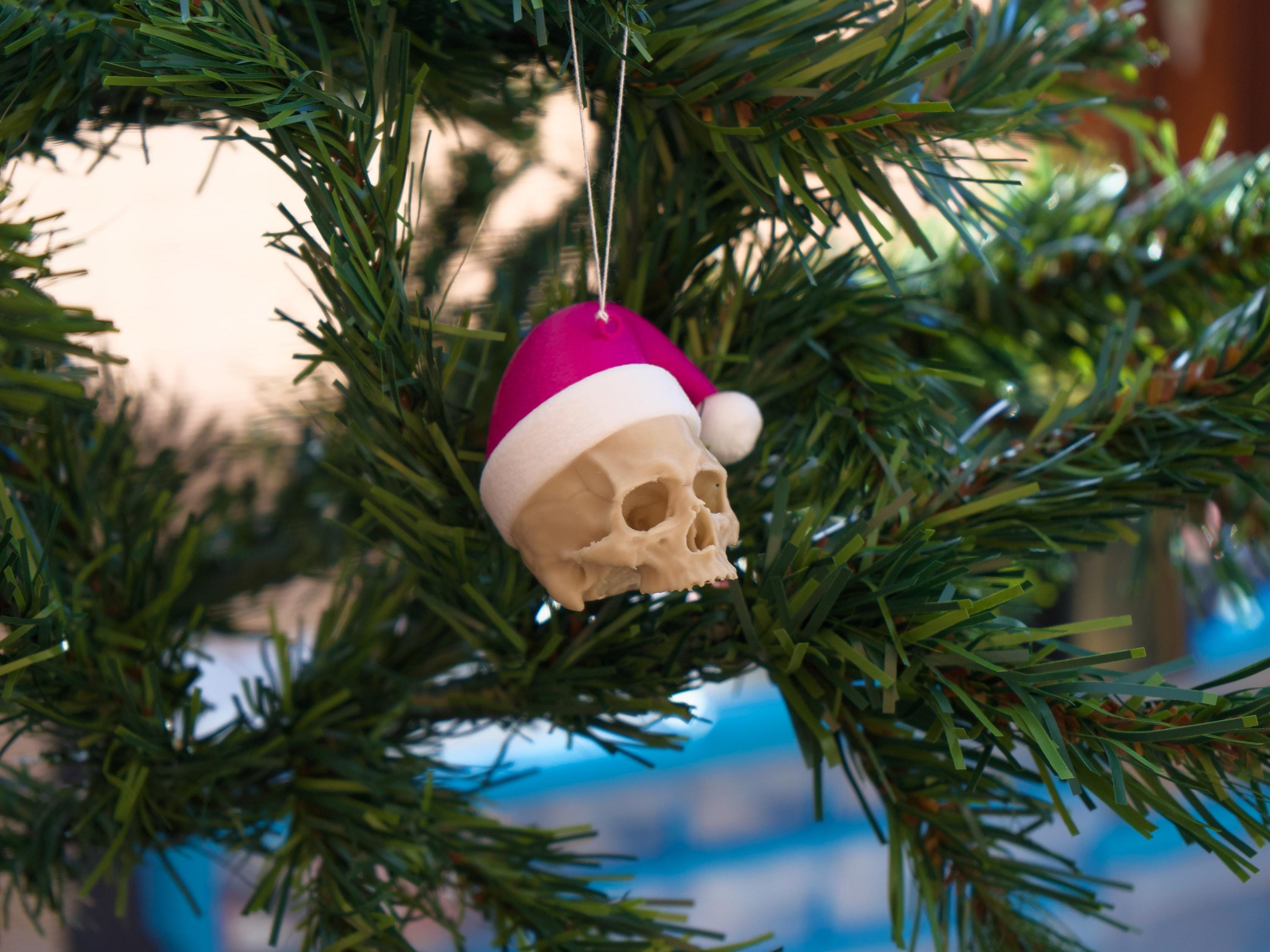 Santa Skull Christmas Bauble Christmas Tree Decoration