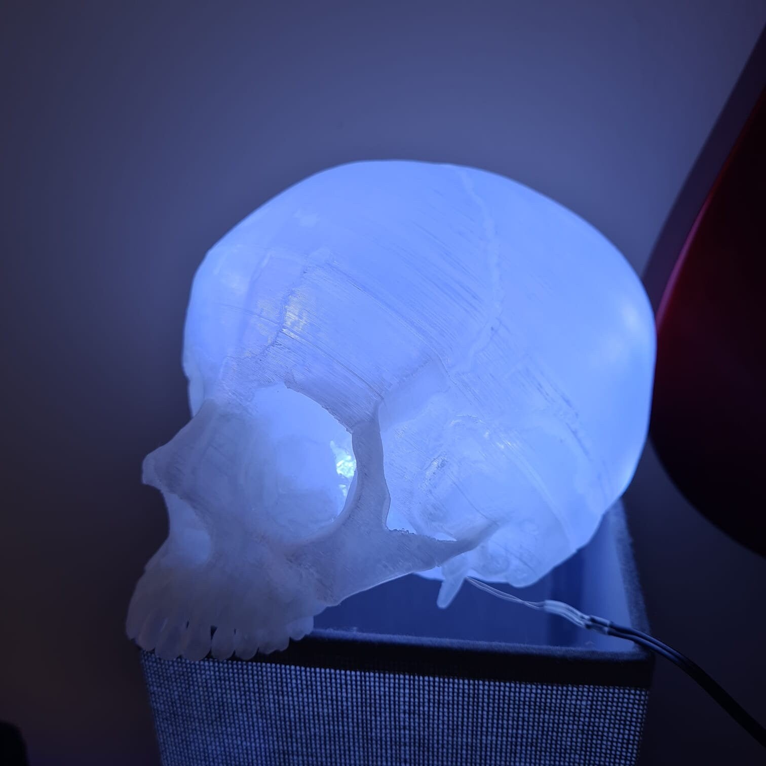 Transparent Human Skull Lamp - 3D Printed Home Décor