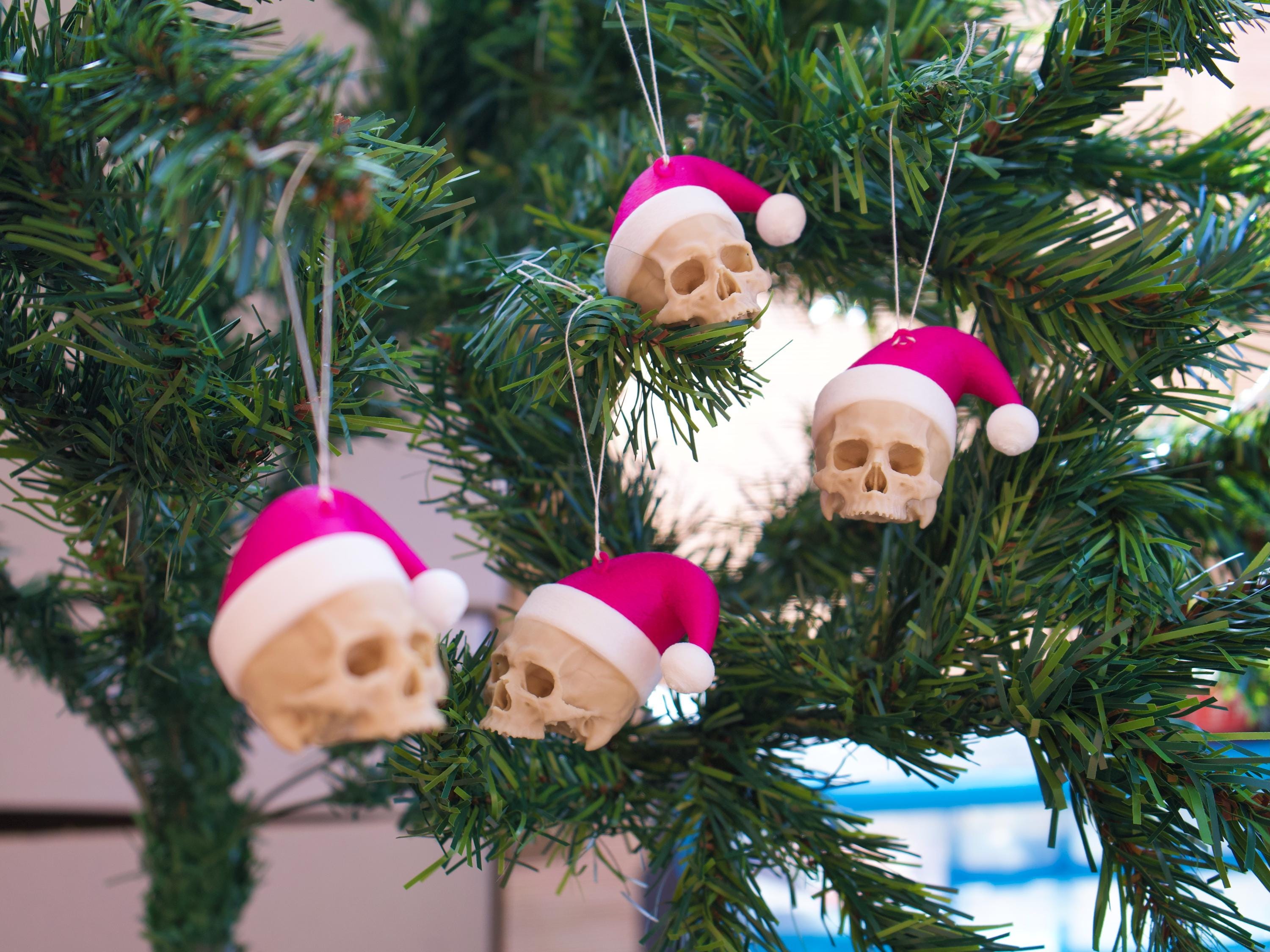 Santa Skull Christmas Bauble Christmas Tree Decoration