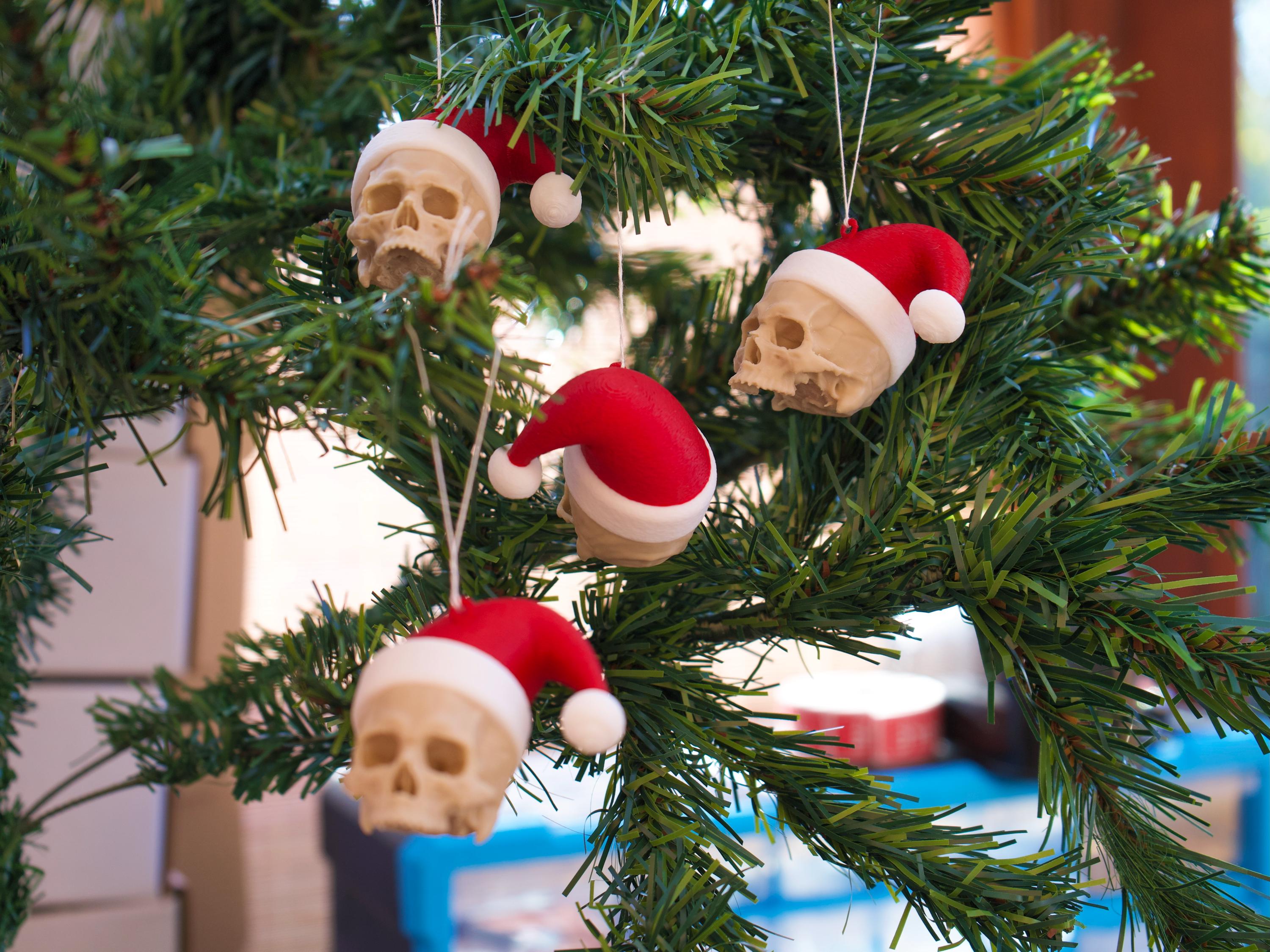 Santa Skull Christmas Bauble Christmas Tree Decoration
