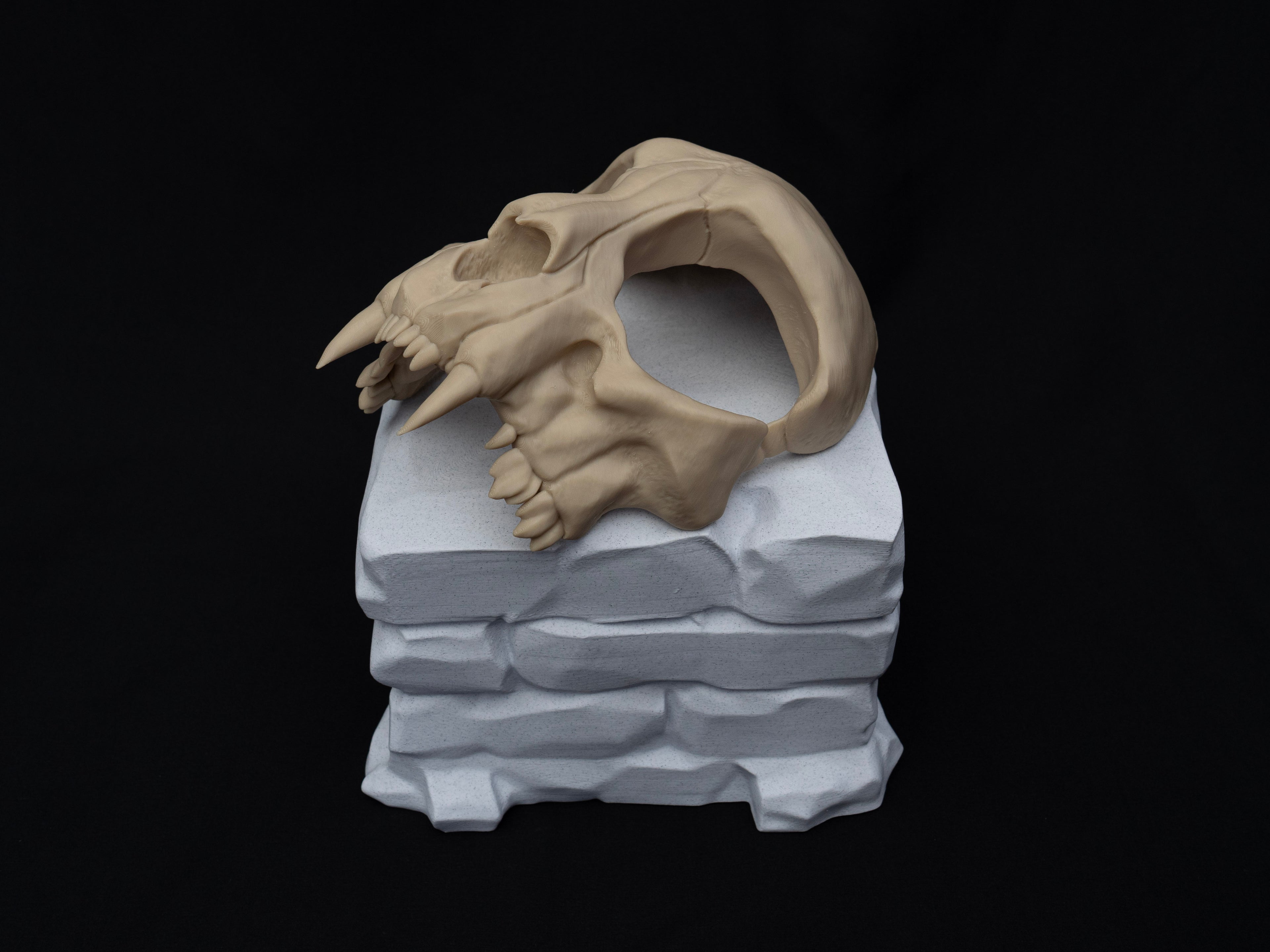 Cat Skull Half Face Mask – Gothic Halloween Costume, Fancy Dress, 3D Printed