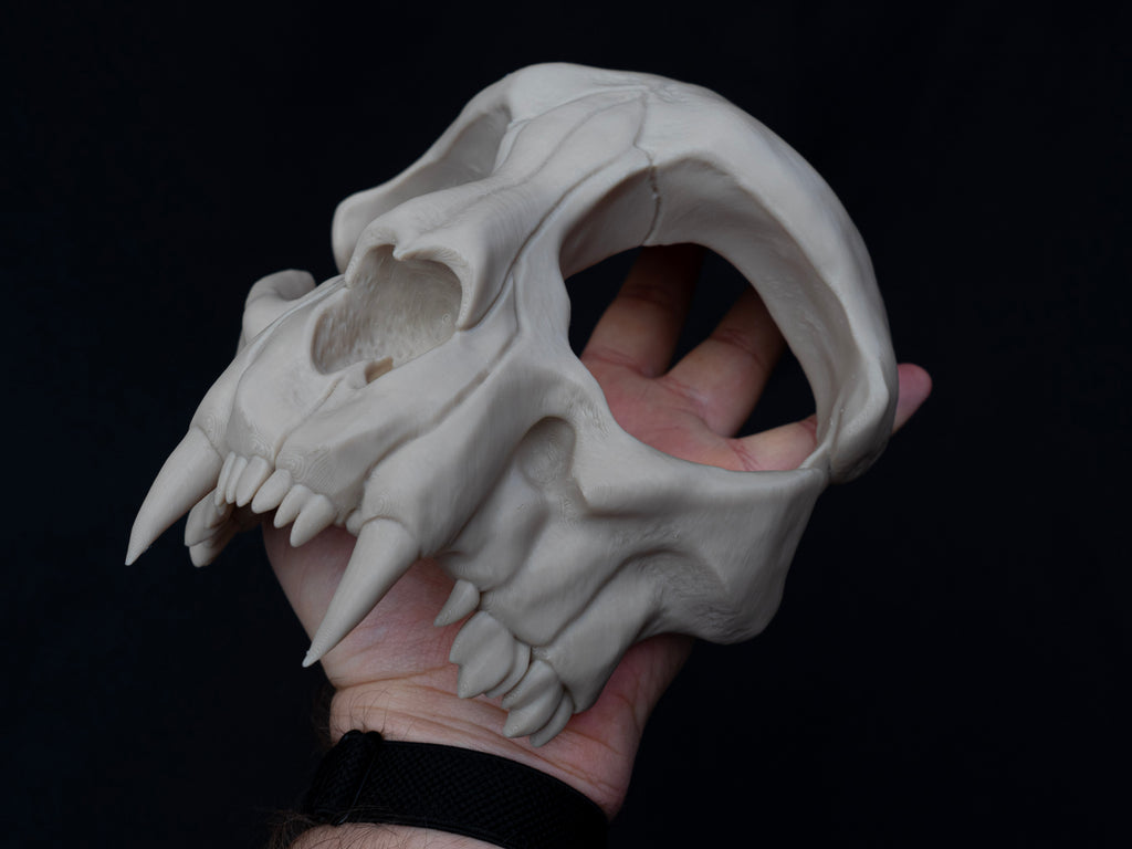 Cat Skull Half Face Mask – Gothic Halloween Costume, Fancy Dress, 3D Printed