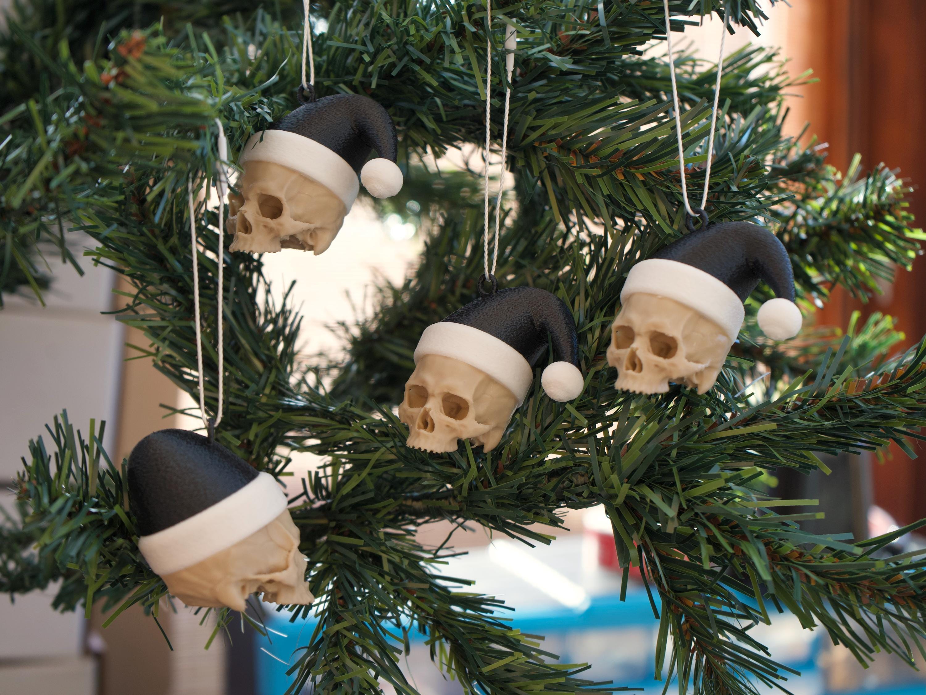 Santa Skull Christmas Bauble Christmas Tree Decoration