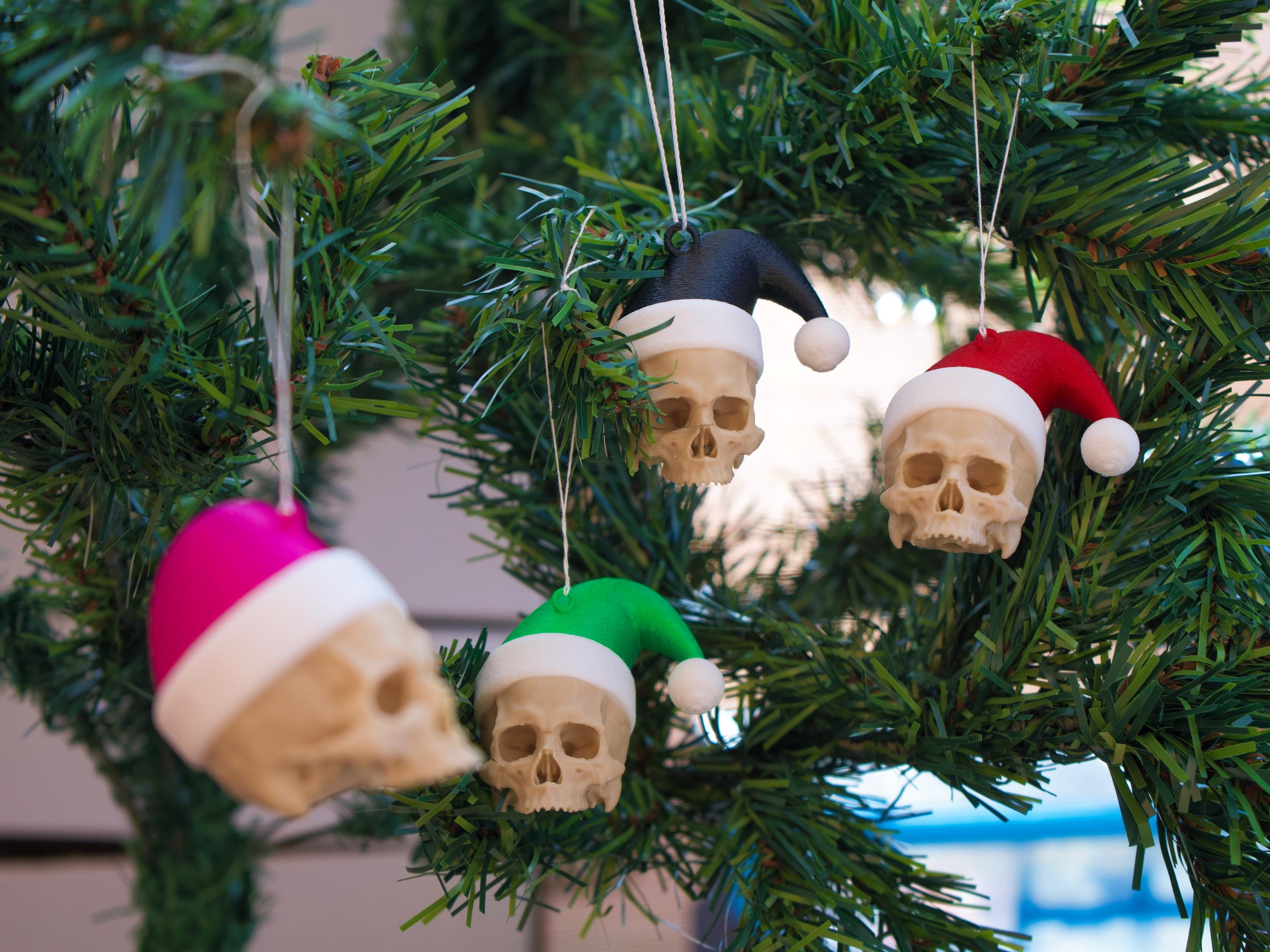 Santa Skull Christmas Bauble Christmas Tree Decoration