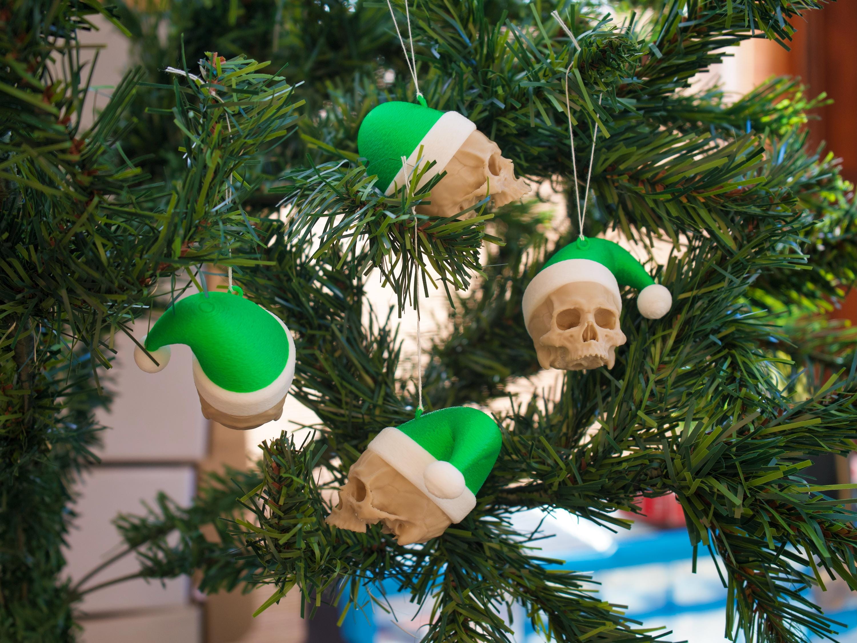 Santa Skull Christmas Bauble Christmas Tree Decoration